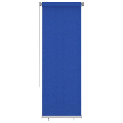 Rullgardin utomhus 85 (B) x 230 (H) cm blå HDPE