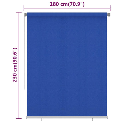 Rullgardin utomhus 185 (B) x 230 (H) cm blå HDPE