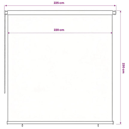 Rullgardin utomhus 245 (B) x 230 (H) cm blå HDPE