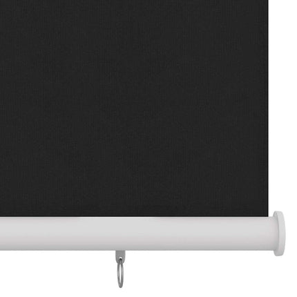 Rullgardin utomhus 65 (B) x 230 (H) cm svart HDPE