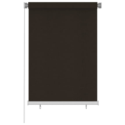 Rullgardin utomhus 105 (B) x 140 (H) cm brun HDPE