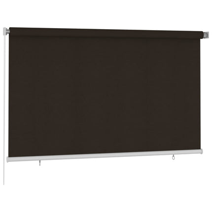 Rullgardin utomhus 245 (B) x 140 (H) cm brun HDPE