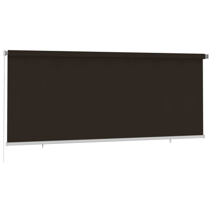 Rullgardin utomhus 355 (B) x 140 (H) cm brun HDPE