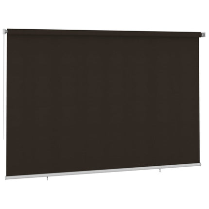 Rullgardin utomhus 355 (B) x 230 (H) cm brun HDPE