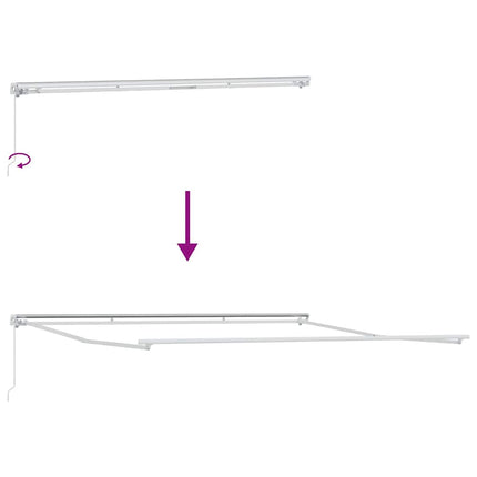 Markisram Vit 400 × 350 cm Aluminium