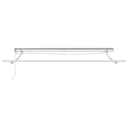 Markisram med LED -remsljus Vit 350 x 250 cm Aluminium