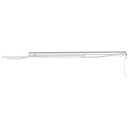 Markisram med LED -remsljus Vit 400 × 300 cm Aluminium
