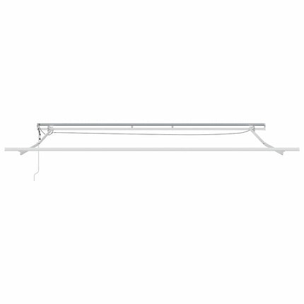 Markisram med LED -remsljus Vit 400 × 350 cm Aluminium