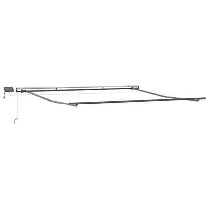 Markisram med LED -remsljus Antracit 500 × 350 cm Aluminium