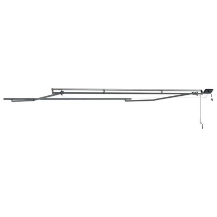 Markisram med LED -remsljus Antracit 500 × 350 cm Aluminium