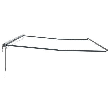 Markisram med LED -remsljus Antracit 600 × 350 cm Aluminium