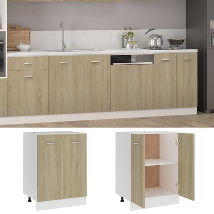 Underskåp “Lyon” sonoma-ek 60x46x81,5 cm konstruerat trä