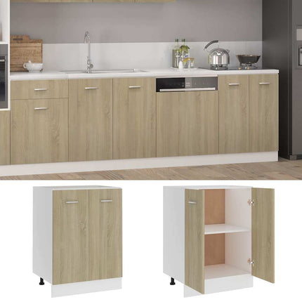 Underskåp “Lyon” sonoma-ek 60x46x81,5 cm konstruerat trä