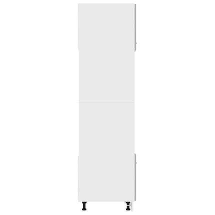 Köksskåp för mikrovågsugn betonggrå 60x57x207cm konstruerat trä