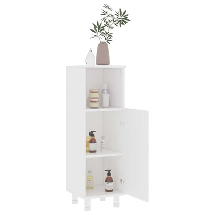 Badrumsskåp vit 30x30x95 cm konstruerat trä