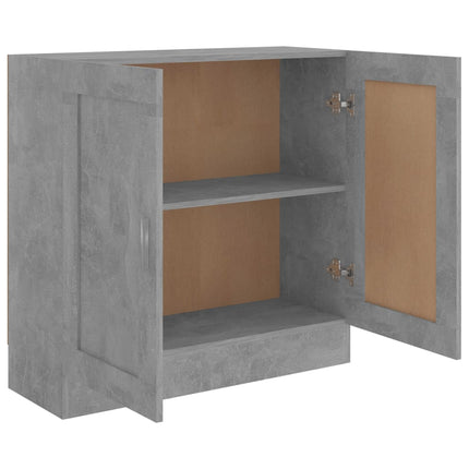 Bokhylla betonggrå 82,5x30,5x80 cm konstruerat trä