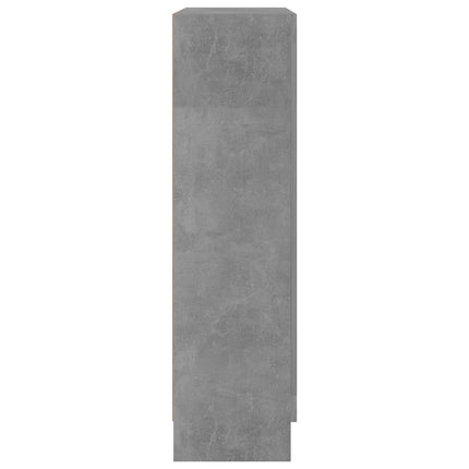 Bokskåp betonggrå 82,5x30,5x115 cm konstruerat trä