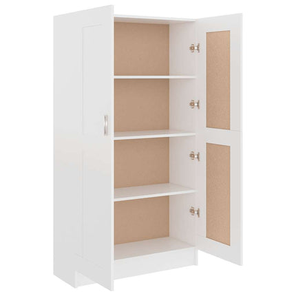 Bokskåp vit 82,5x30,5x150 cm konstruerat trä
