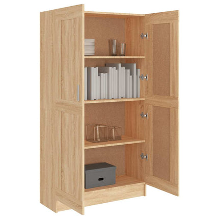 Bokskåp sonoma-ek 82,5x30,5x150 cm konstruerat trä