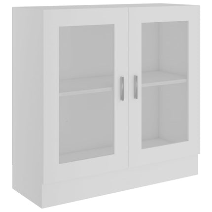 Vitrinskåp vit 82,5x30,5x80 cm konstruerat trä