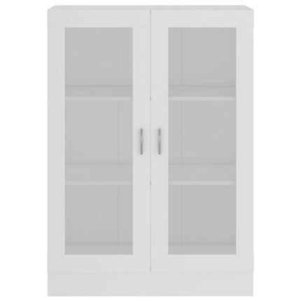 Vitrinskåp vit 82,5x30,5x115 cm konstruerat trä