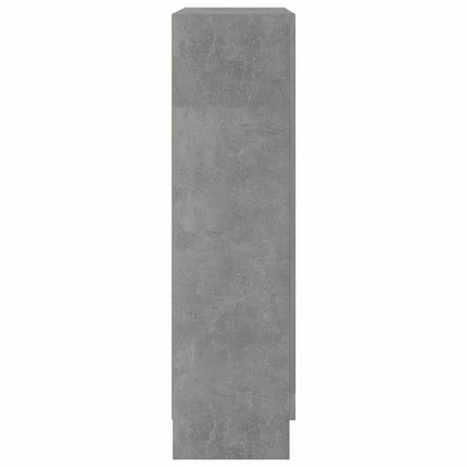 Vitrinskåp betonggrå 82,5x30,5x115 cm konstruerat trä
