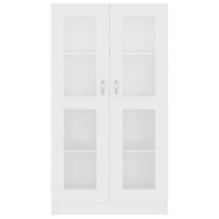 Vitrinskåp vit 82,5x30,5x150 cm konstruerat trä