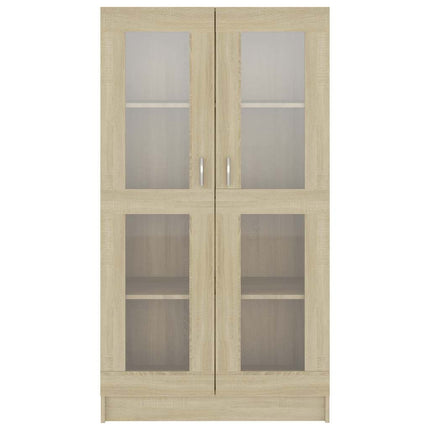 Vitrinskåp sonoma-ek 82,5x30,5x150 cm konstruerat trä