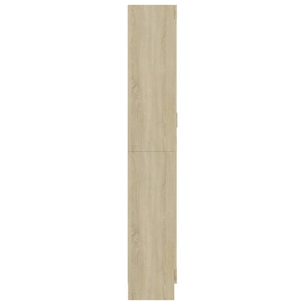 Vitrinskåp sonoma-ek 82,5x30,5x185 cm konstruerat trä