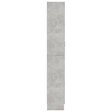 Vitrinskåp betonggrå 82,5x30,5x185 cm konstruerat trä