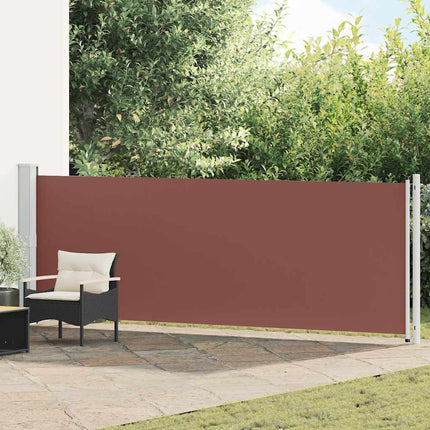 Infällbar sidomarkis 140x600 cm brun