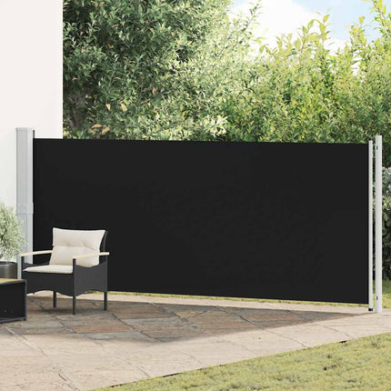 Infällbar sidomarkis 600x160 cm svart
