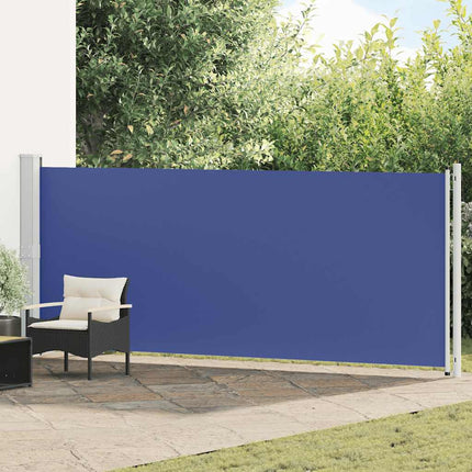 Infällbar sidomarkis 600x160 cm blå
