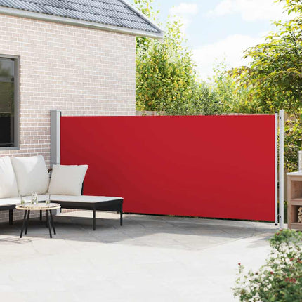 Infällbar sidomarkis 600x160 cm röd
