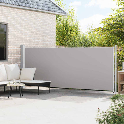 Infällbar sidomarkis 600x160 cm grå