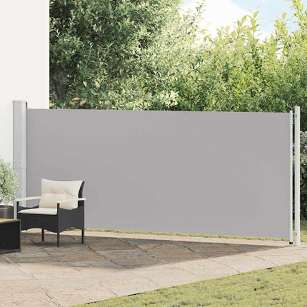 Infällbar sidomarkis 600x160 cm grå