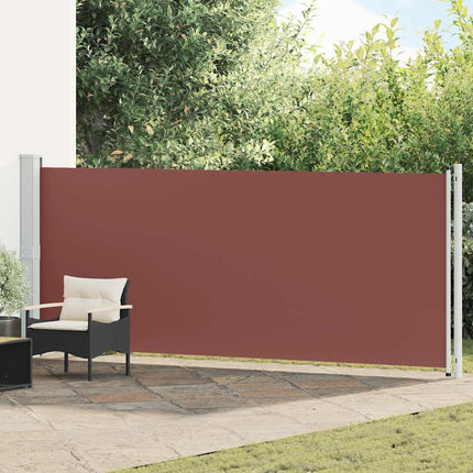Infällbar sidomarkis 600x160 cm brun