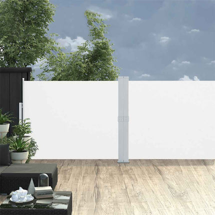 Infällbar sidomarkis 140x1200 cm gräddvit