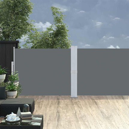 Infällbar sidomarkis 140x1200 cm antracit