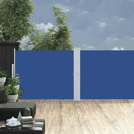 Infällbar sidomarkis 140x1200 cm blå