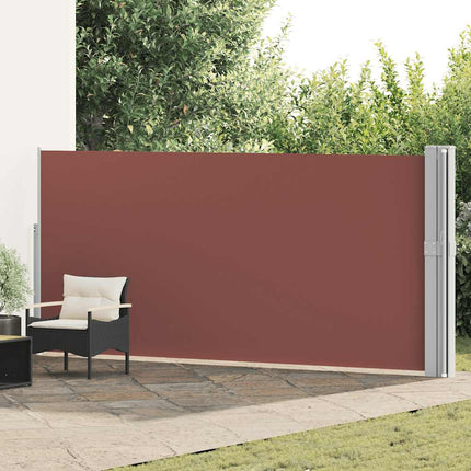 Infällbar sidomarkis 170x1200 cm brun