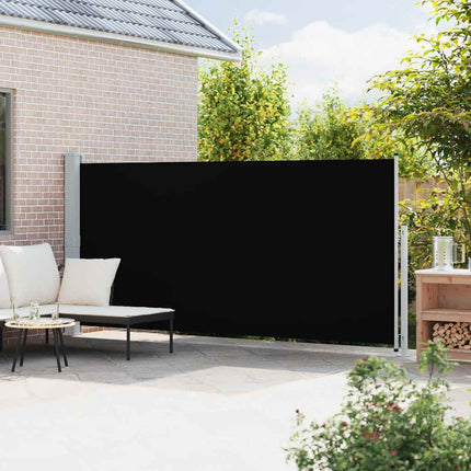 Infällbar sidomarkis 180x500 cm svart