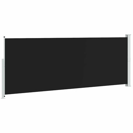 Infällbar sidomarkis 180x500 cm svart
