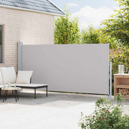 Infällbar sidomarkis 180x500 cm grå