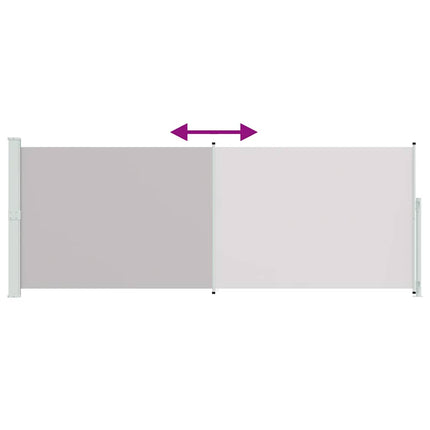 Infällbar sidomarkis 180x500 cm grå