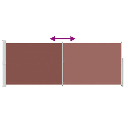Infällbar sidomarkis 180x500 cm brun