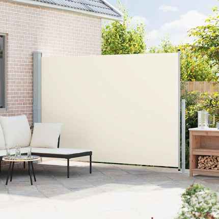 Infällbar sidomarkis 200x300 cm gräddvit