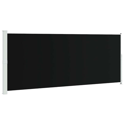 Infällbar sidomarkis 200x500 cm svart