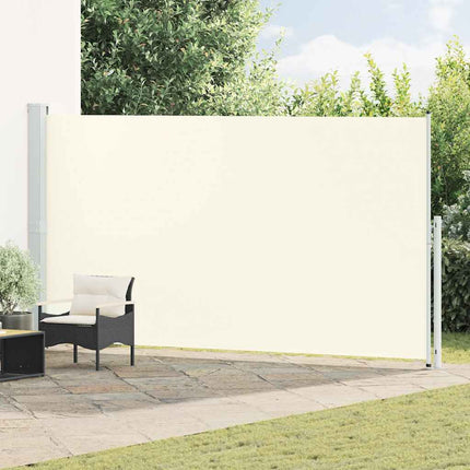 Infällbar sidomarkis 200x500 cm gräddvit