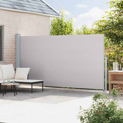 Infällbar sidomarkis 200x500 cm grå